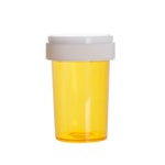 30 dram Amber Reversible pop top container