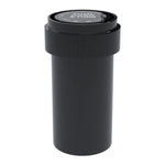 16 dram Black Reversible pop top container