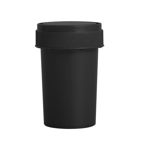 20 dram Black Reversible pop top container
