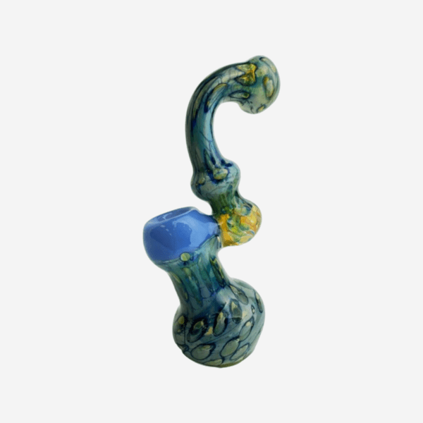 7" Color Spotted Bubble Glass Bubbler (Assorted Colors)