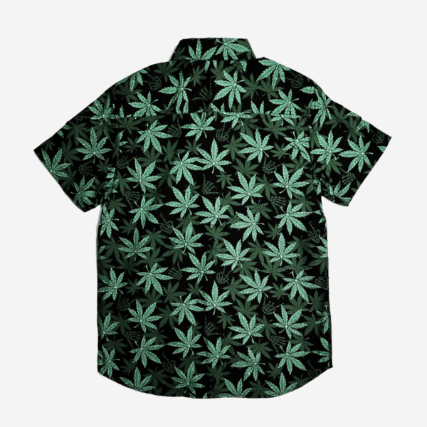 [6 Units] Black Marijuana Leaf Woven Short-Sleeve Pack - Image 2