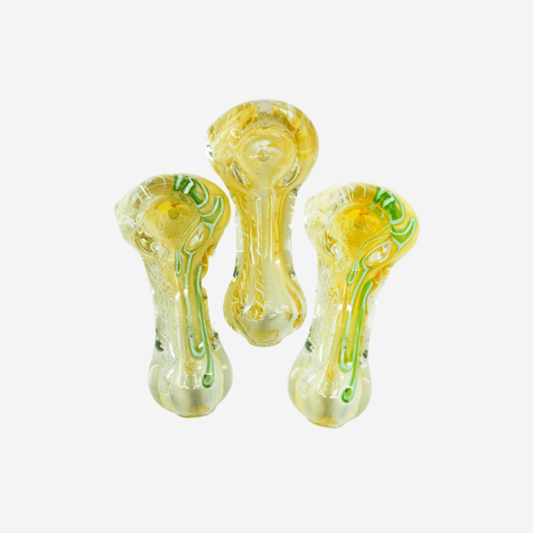 2.5" Mini Yellow Fumed Clear Hand pipe