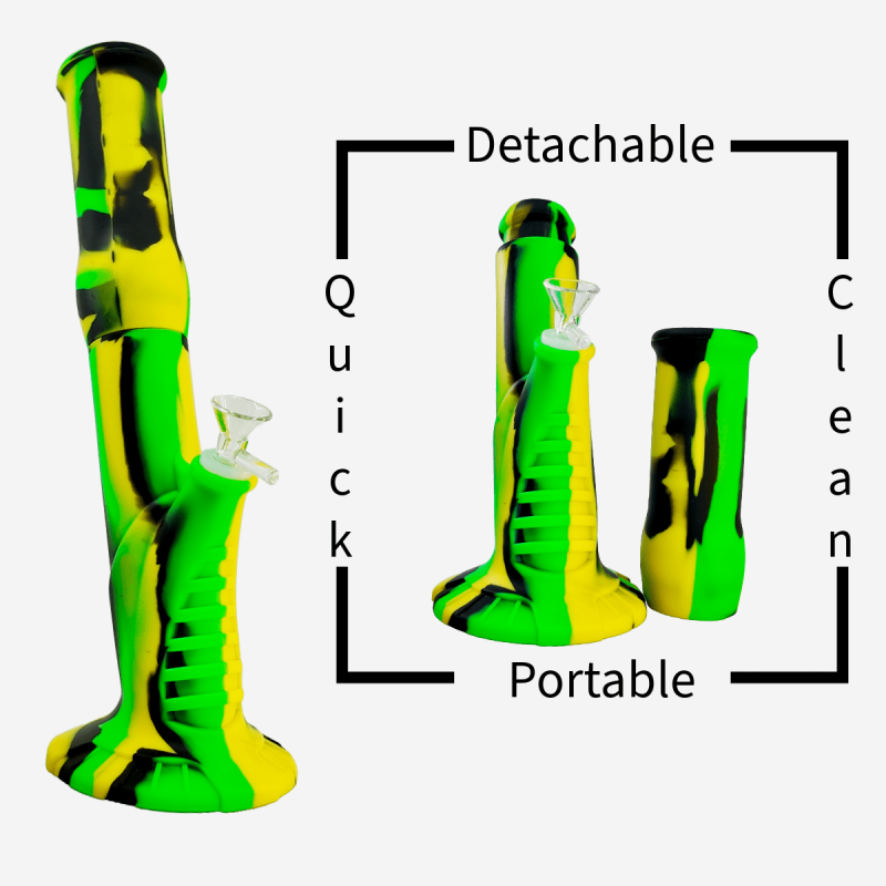 13" DETACHABLE BIG STRAIGHT SILICONE WATERPIPE