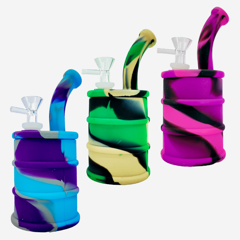 OIL BARREL SILICONE WATERPIPE