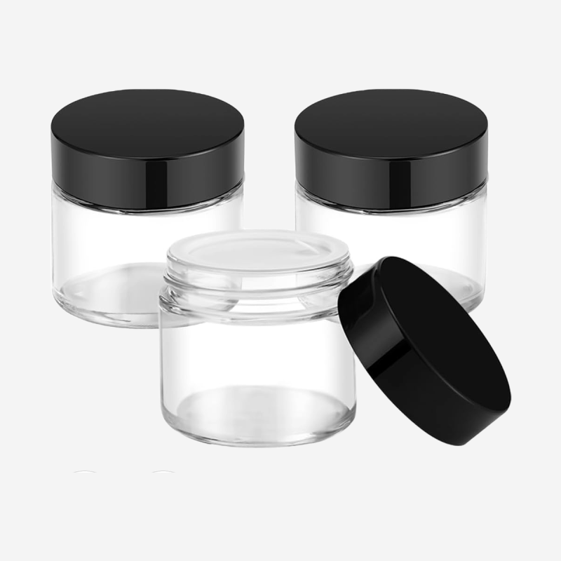 2 OZ GLASS JARS WITH LIDS