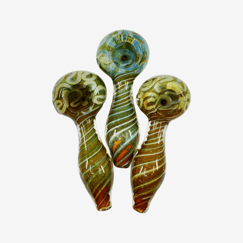 3.5 inch earthy spiral hand pipe – Pipe King LLC LA Wholesale Smoke Shop and Accessories