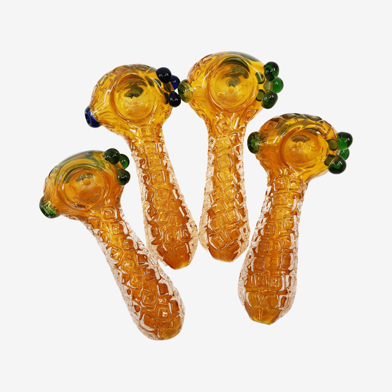 Durable 4" handpipe with crystalline pattern design – Pipe King LLC Los Angeles Wholesale Accessories