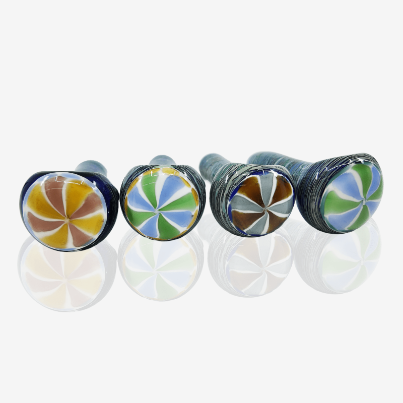 4.5 inch ocean hue frit handpipe – Pipe King LLC LA Wholesale Smoke Shop and Accessories