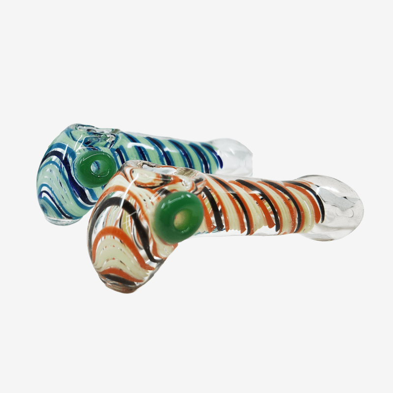 4.5 inch fumed swirl hand pipe – Pipe King LLC LA Wholesale Smoke Shop and Accessories
