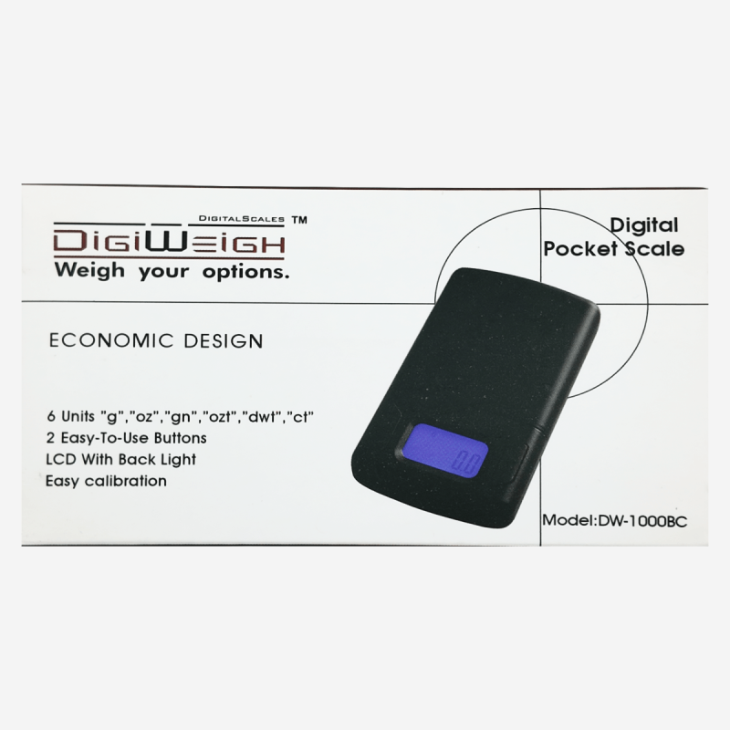 Compact Digi Weigh DW-1000BC precision digital scale – Pipe King LLC Los Angeles Wholesale Accessories