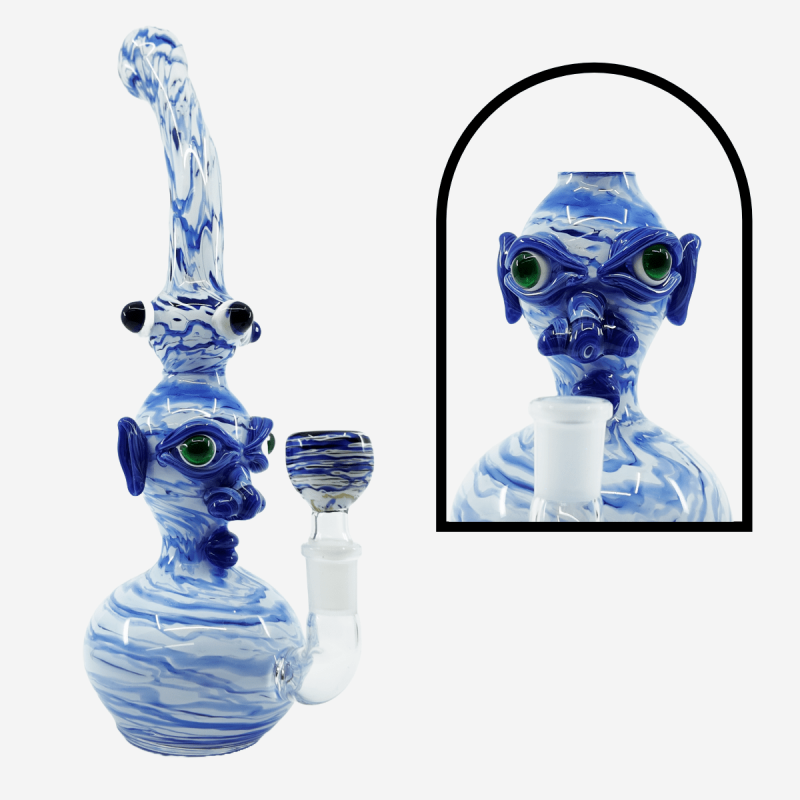 Blue Boogie Face bong – Pipe King LLC LA Wholesale Smoke Shop and Accessories