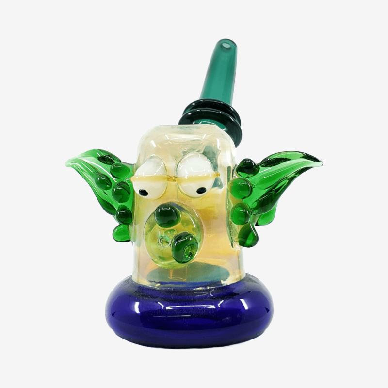 Handcrafted 6" clown-themed decorative glass water pipe – Pipe King LLC Los Angeles Wholesale Smoking Accessories