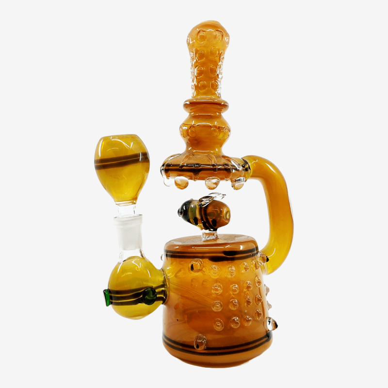 11 inch 460 gram bee telescope handmade water pipe art – Pipe King LLC LA Wholesale Smoke Shop and Accessories