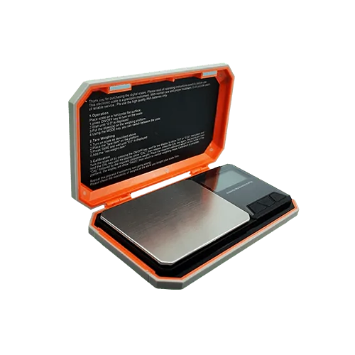Precision electronic scale in orange protective case – Pipe King LLC LA Wholesale Smoke Shop