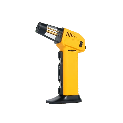 Durable yellow torch lighter – Available at Pipe King LLC LA Wholesale Smoke Shop