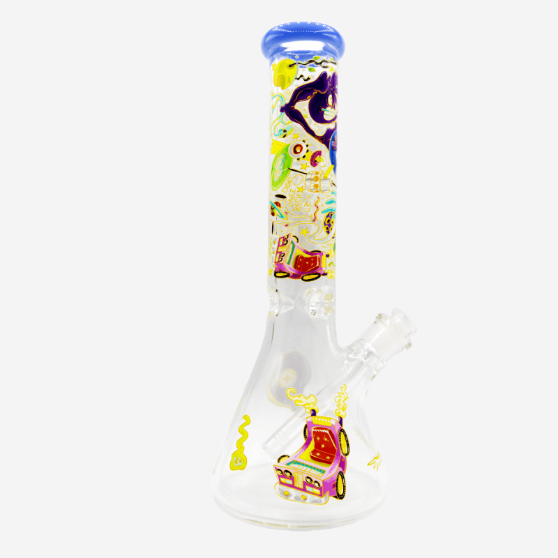 Stylish 14" Dunkee Three Days Biker design hand pipe – Pipe King LLC Los Angeles Wholesale Accessories