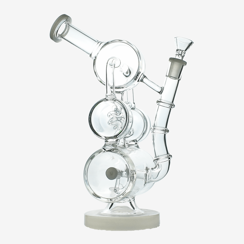 Large 16" inline double tree perc water pipe – Pipe King LLC LA Wholesale Smoke Shop and Accessories