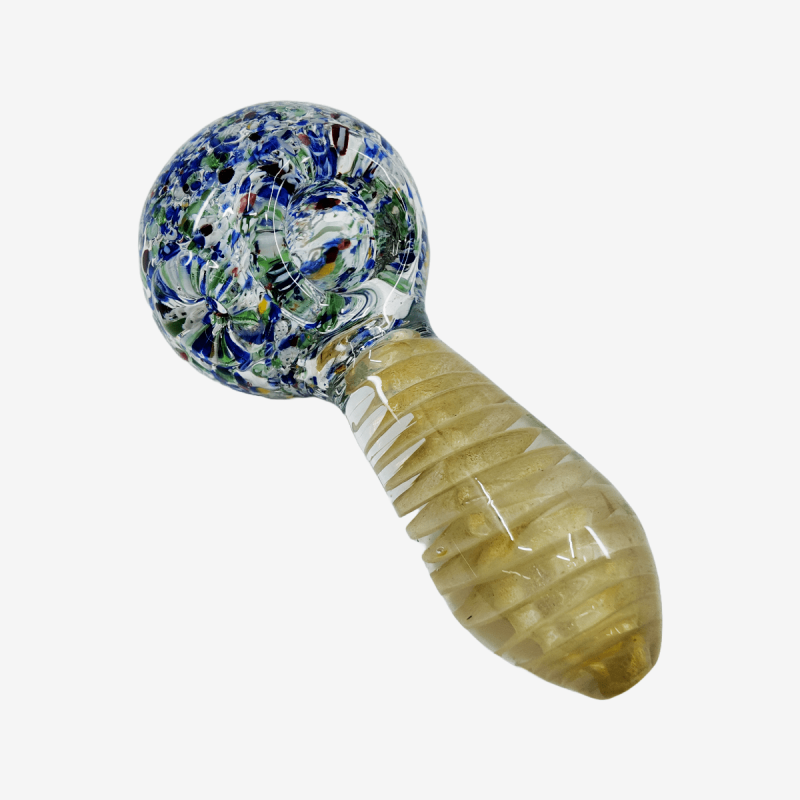 550g spiral boro heavy handpipe with intricate design – Pipe King LLC LA Wholesale Smoke Shop and Accessories