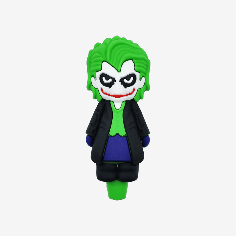 Colorful 4 inch silicone hand pipe featuring Joker artwork – Available at Pipe King LLC LA Wholesale Smoke Shop