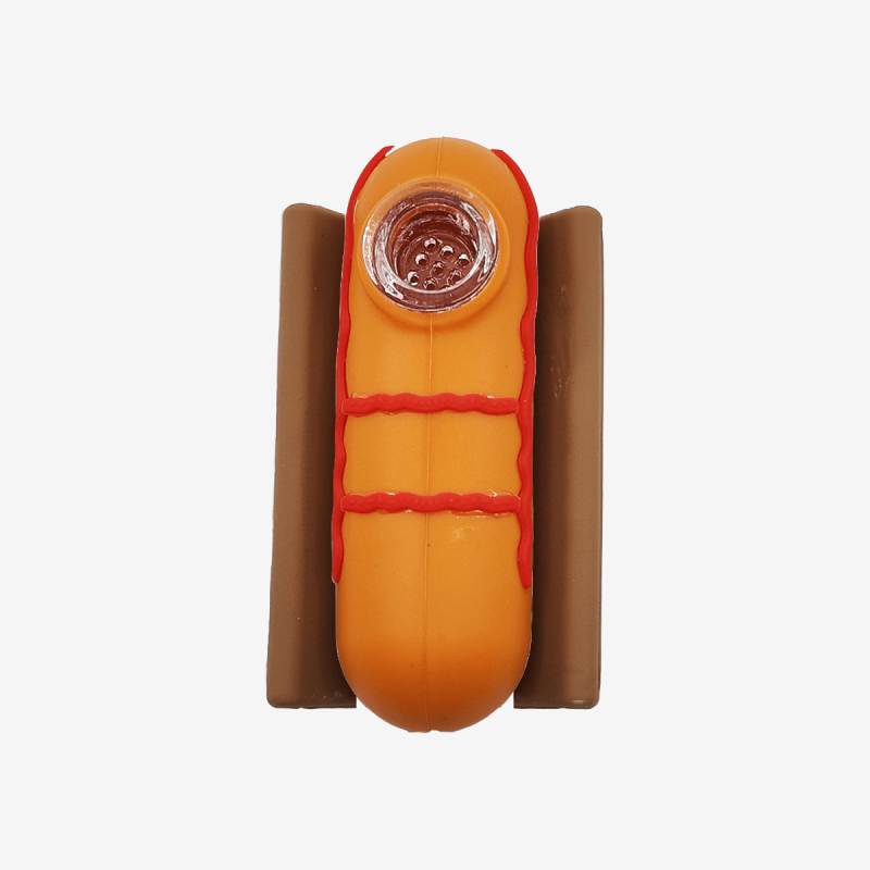 4 inch hot dog silicone hand pipe – Pipe King LLC LA Wholesale Smoke Shop and Accessories