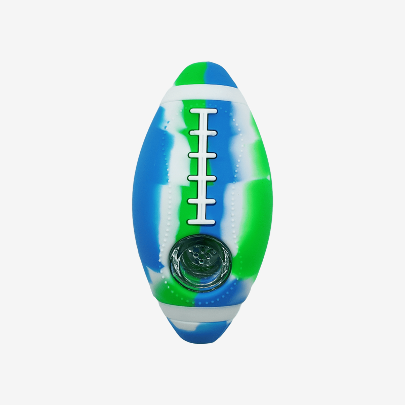 Compact 4" silicone football design smoking pipe – Pipe King LLC LA Wholesale Smoke Shop and Accessories