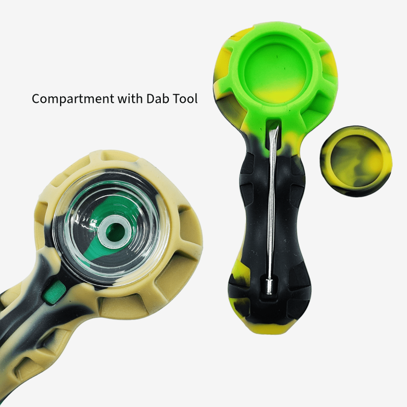Premium 4.5 inch silicone honeycomb spoon pipe with textured grip – Pipe King LLC LA Wholesale Smoke Shop and Accessories