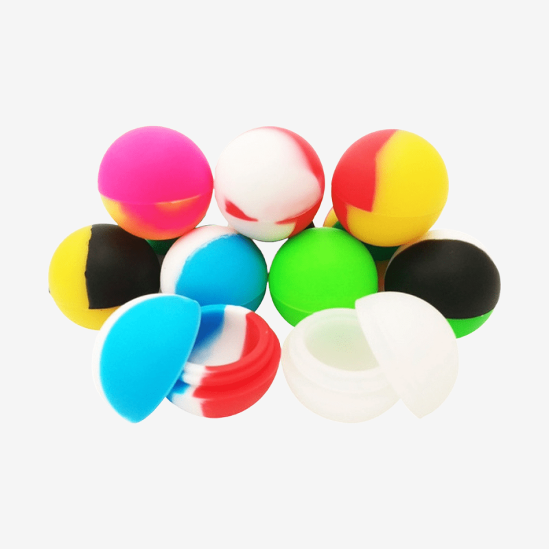Colorful 5.6ml silicone sphere containers – 100pc box – Pipe King LLC Los Angeles Wholesale Accessories
