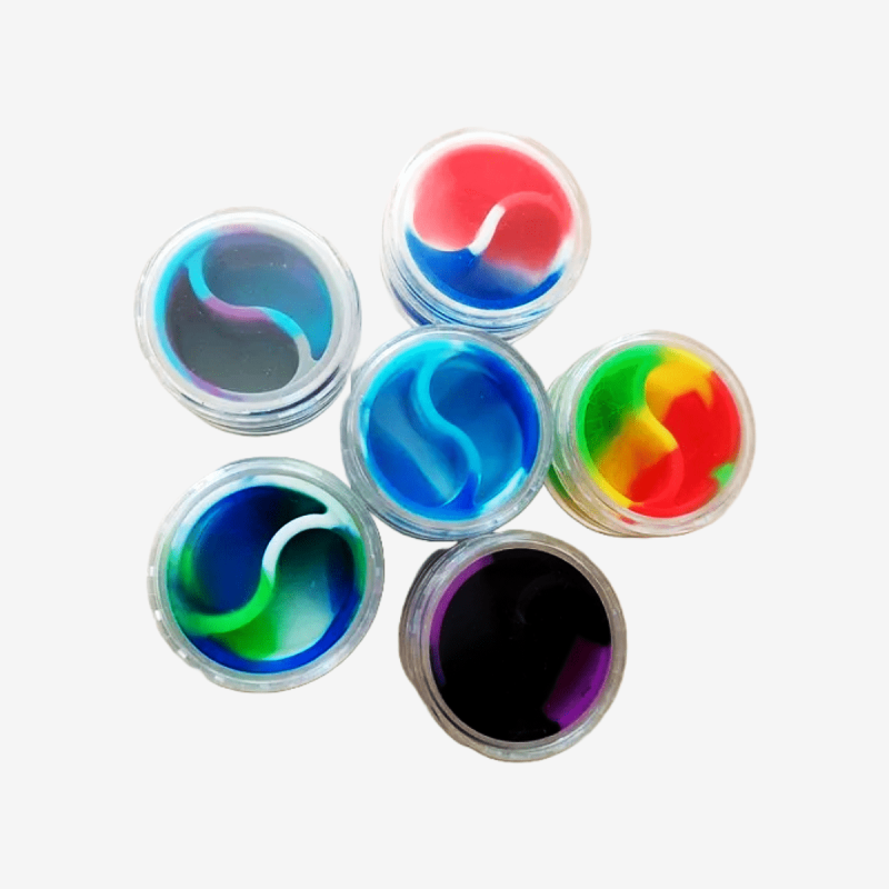 Bulk 10ml silicone jars with plastic lids – 100 count – Pipe King LLC Los Angeles Wholesale Accessories