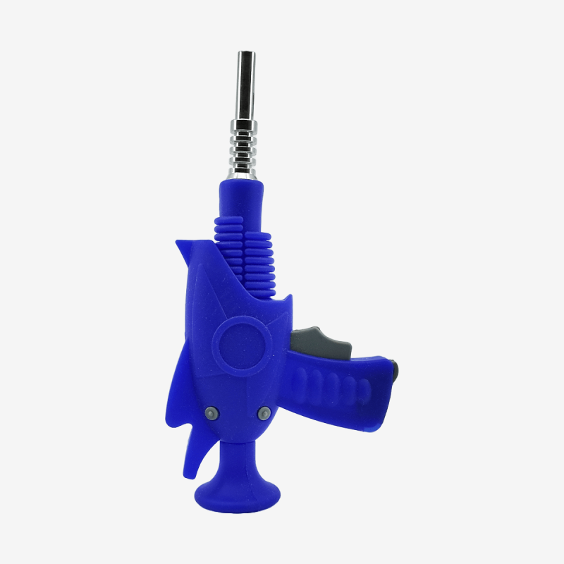 Durable 14mm pistol-shaped silicone nectar collector – Pipe King LLC Los Angeles Wholesale Accessories