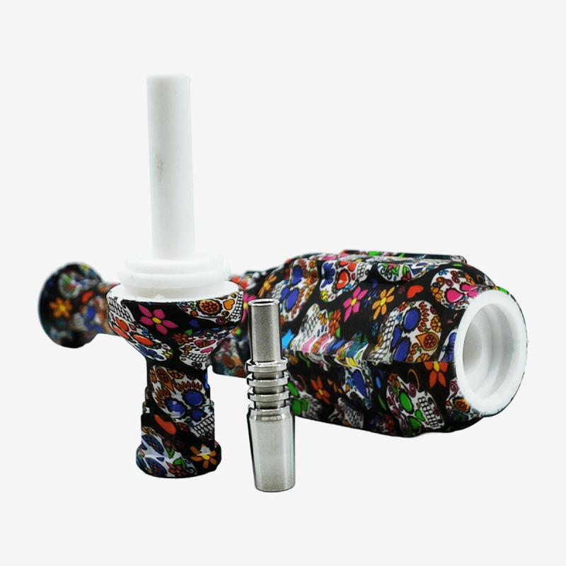 Wholesale 10mm cylindrical nectar collector with printed artwork – Pipe King LLC LA Wholesale Smoke Shop and Accessories