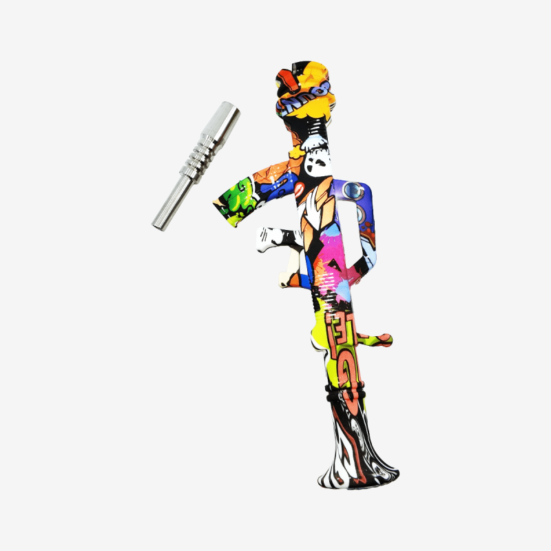 Wholesale printed machine gun silicone nectar collector – Pipe King LLC LA Wholesale Smoke Shop and Accessories