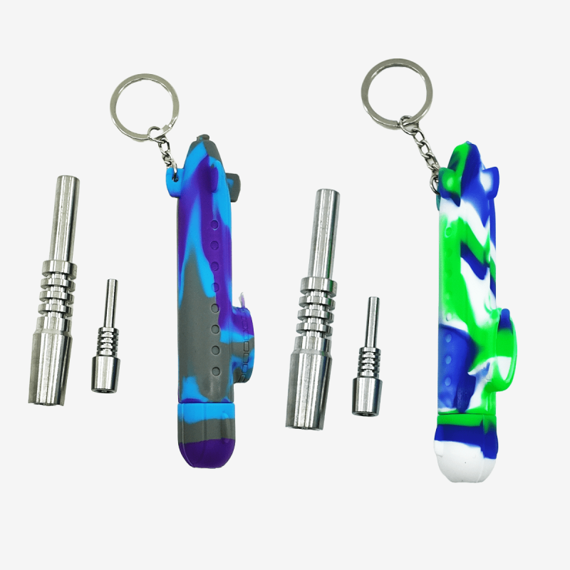 Stylish 4" silicone keychain submarine nectar collector for concentrates – Pipe King LLC LA Wholesale Smoke Shop and Accessories