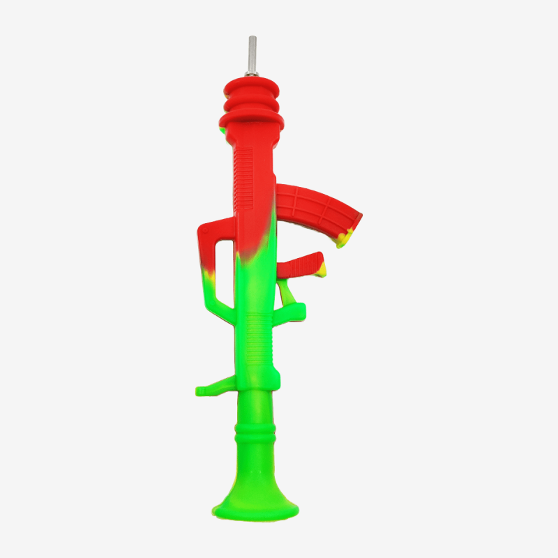 Stylish 9.5 inch AK47 silicone dab straw for smokers – Pipe King LLC LA Wholesale Smoke Shop and Accessories