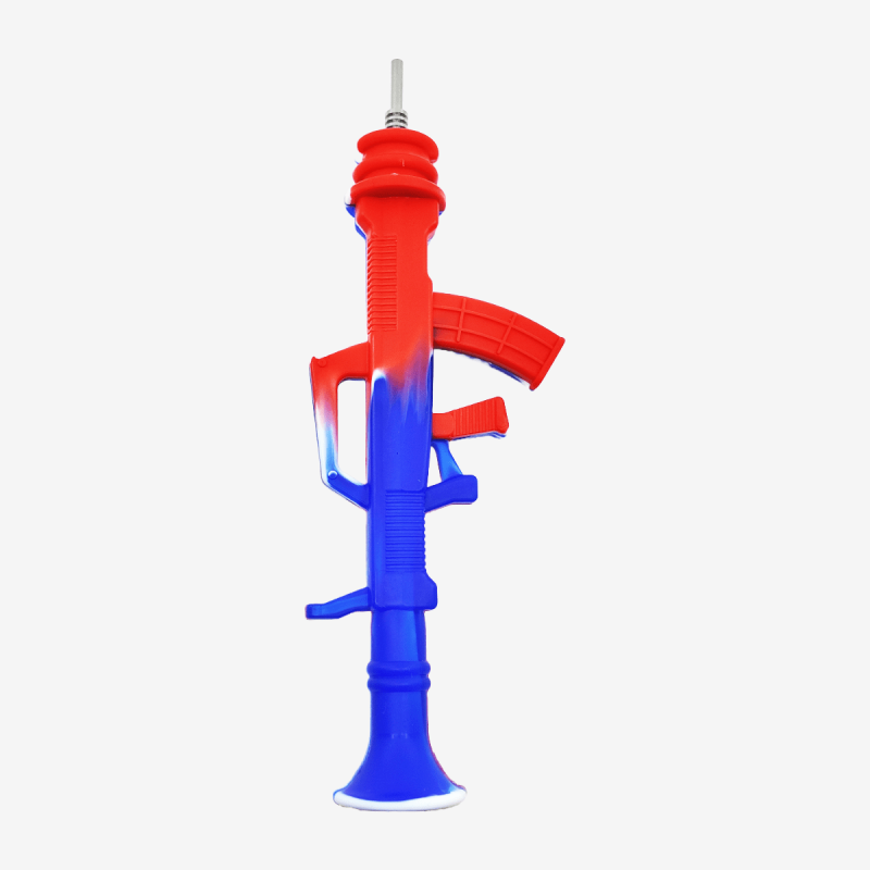 9.5" AK47 design silicone dab straw for dabbing – Pipe King LLC Los Angeles Wholesale Accessories