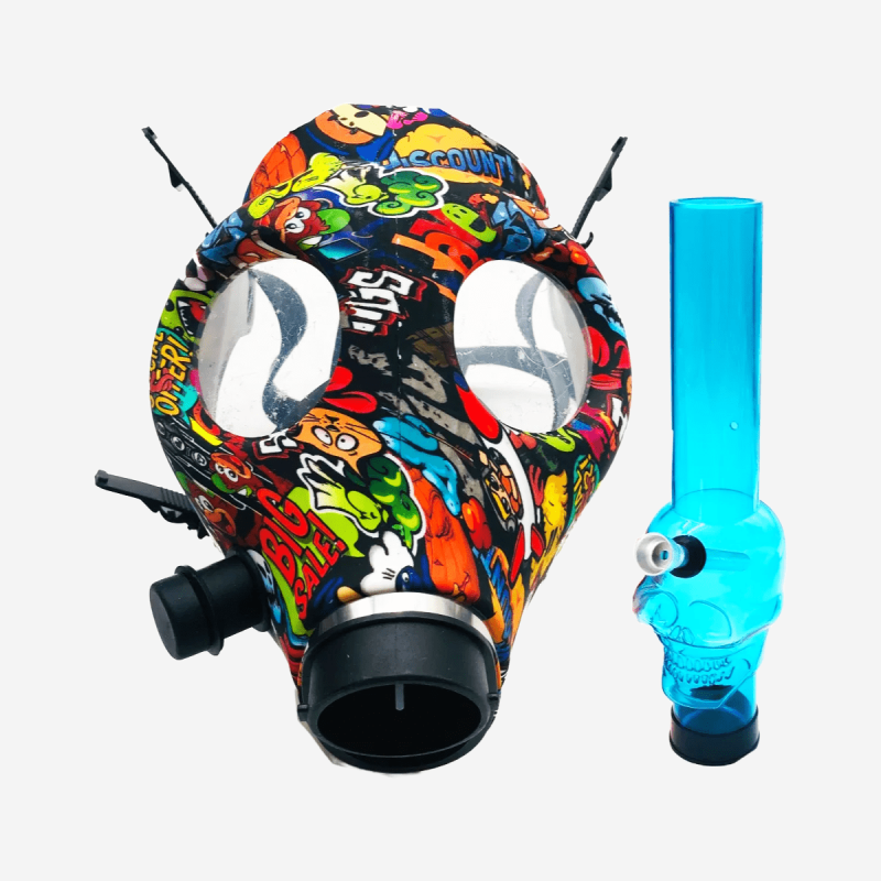 Stylish printed gas mask for smoking accessories – Pipe King LLC Los Angeles Wholesale Accessories