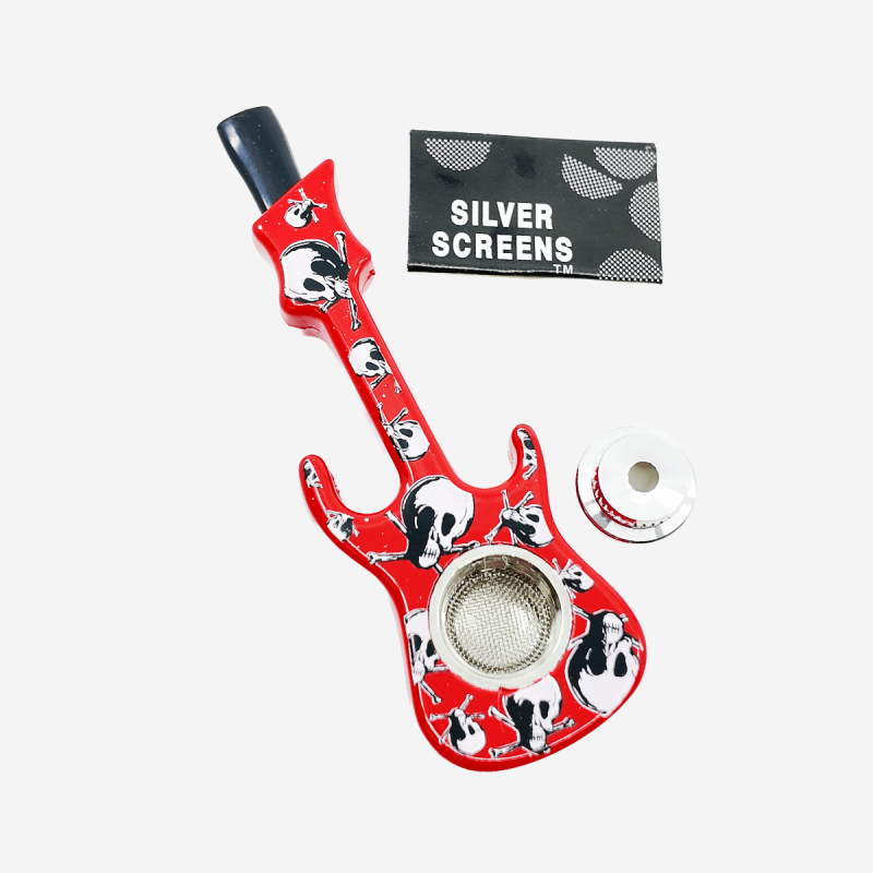 Guitar shape metal portable pipe – Pipe King LLC LA Wholesale Smoke Shop and Accessories