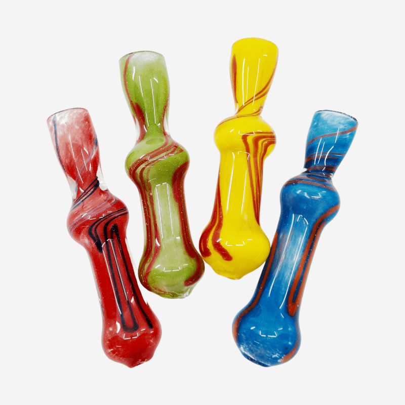 Frit smoking chillums in mixed colors – Pipe King LLC LA Wholesale Smoke Shop and Accessories