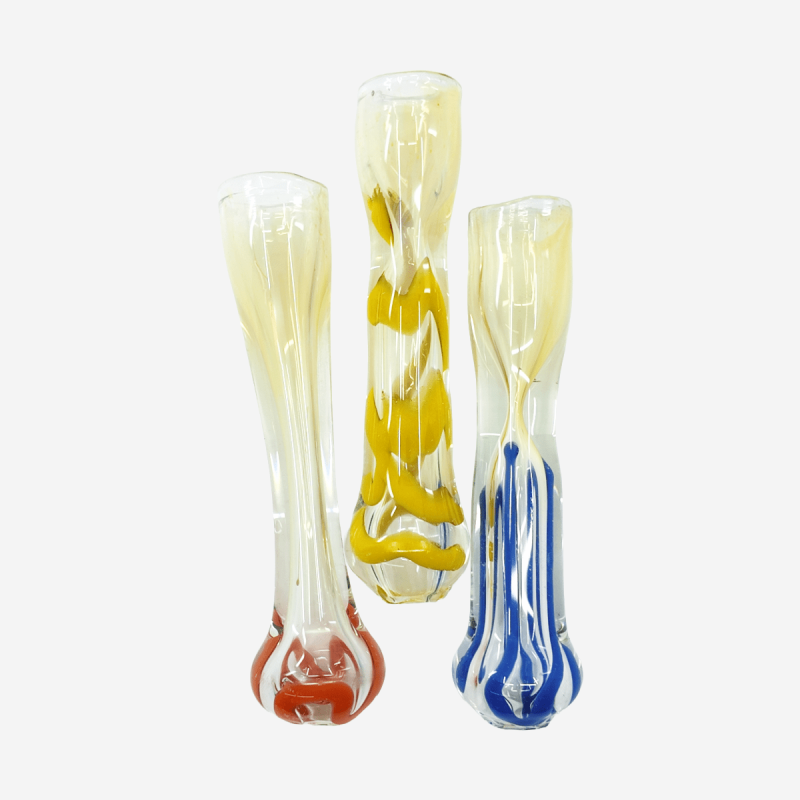 Compact 3.5" colorful glass chillum for smoking – Pipe King LLC Los Angeles Wholesale Accessories