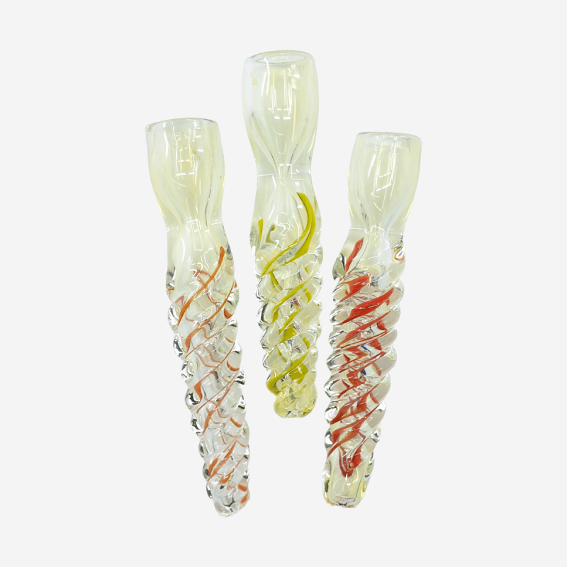 3 inch twisted glass chillum – Pipe King LLC LA Wholesale Smoke Shop and Accessories
