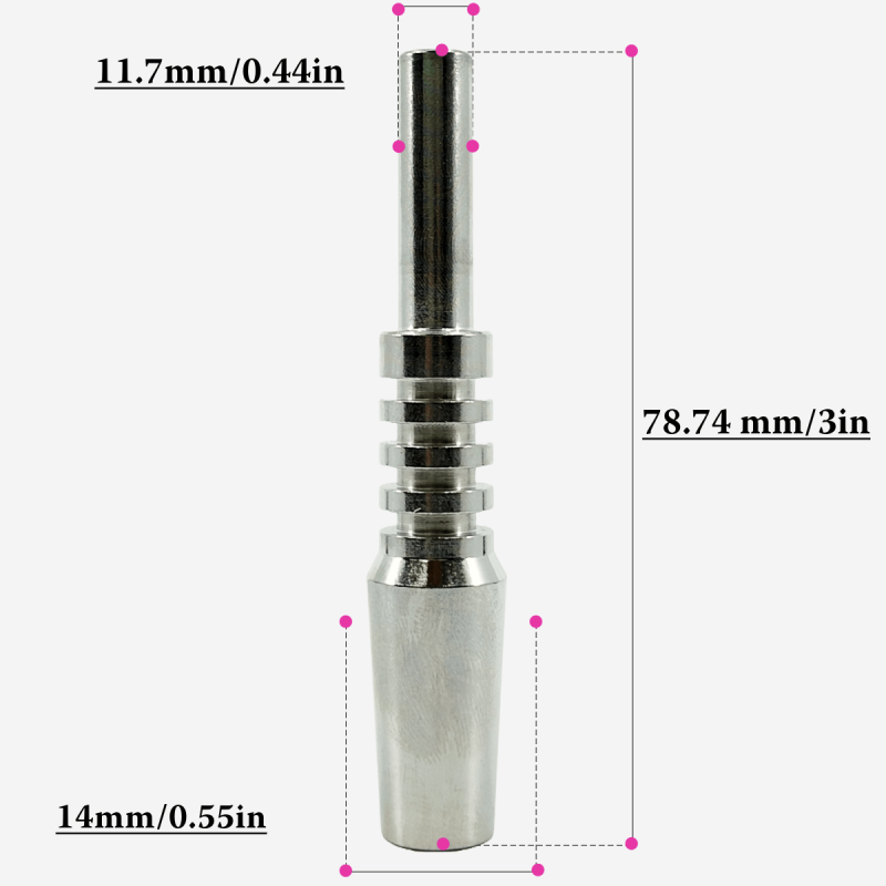 Titanium dab nails 14mm with included clippers, set of 5 – Pipe King LLC LA Wholesale Smoke Shop and Accessories