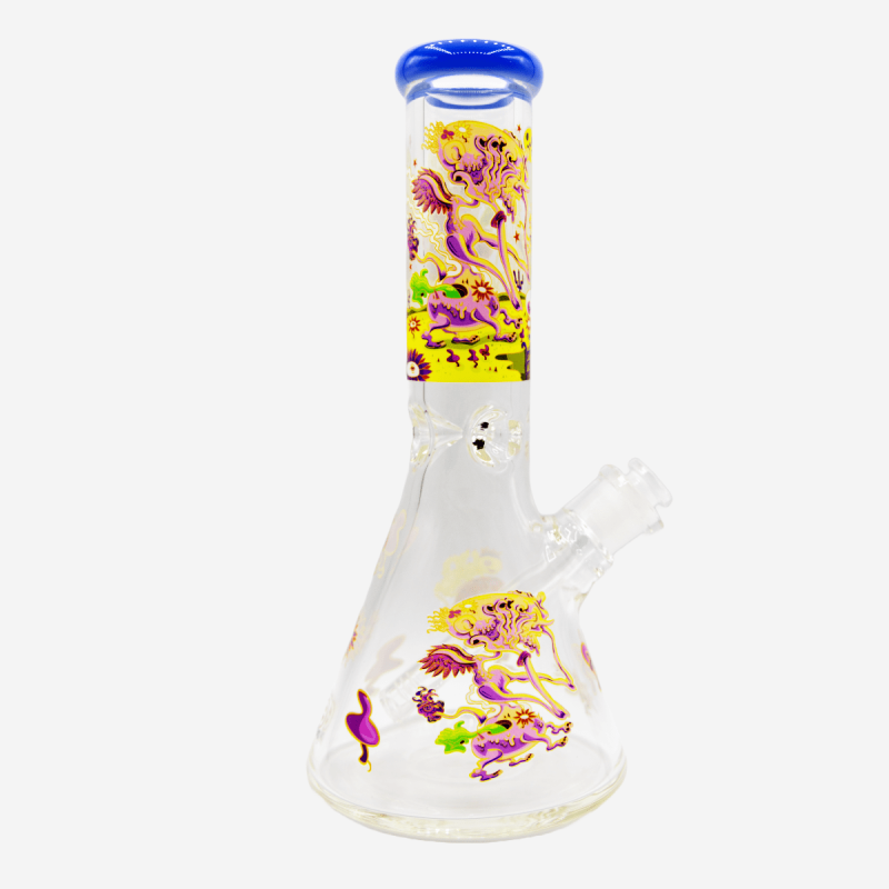 Unique 12 inch Dunkee Blind Biker patterned hand pipe – Available at Pipe King LLC LA Wholesale Smoke Shop