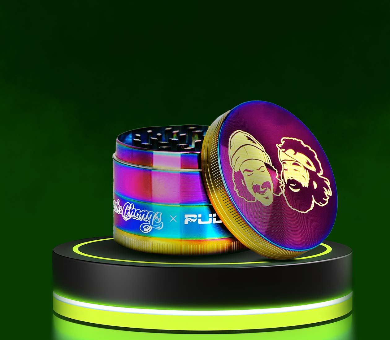 Limited edition Cheech & Chong grinder on display – Pipe King LLC LA Smoke Shop