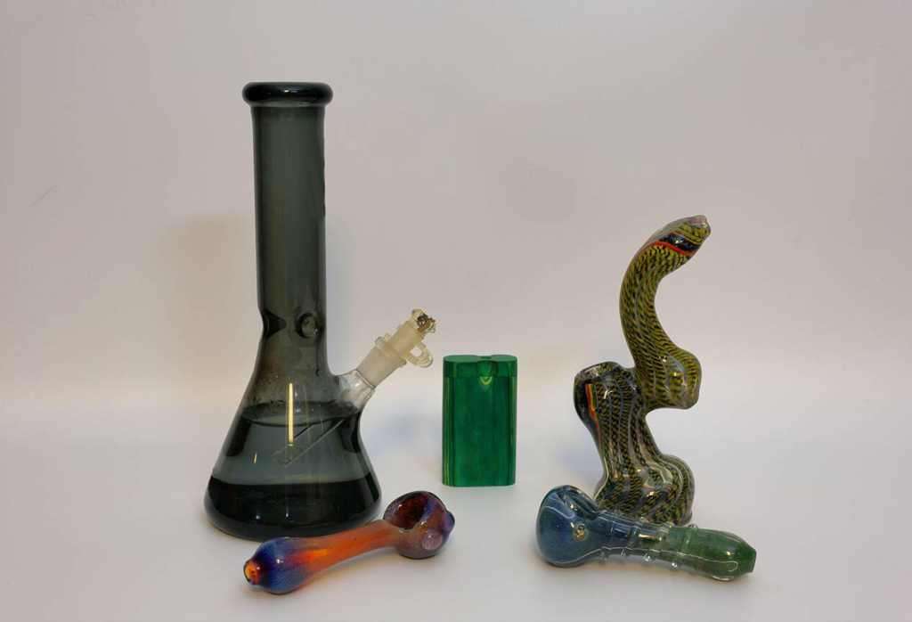 a group of smoking pipes