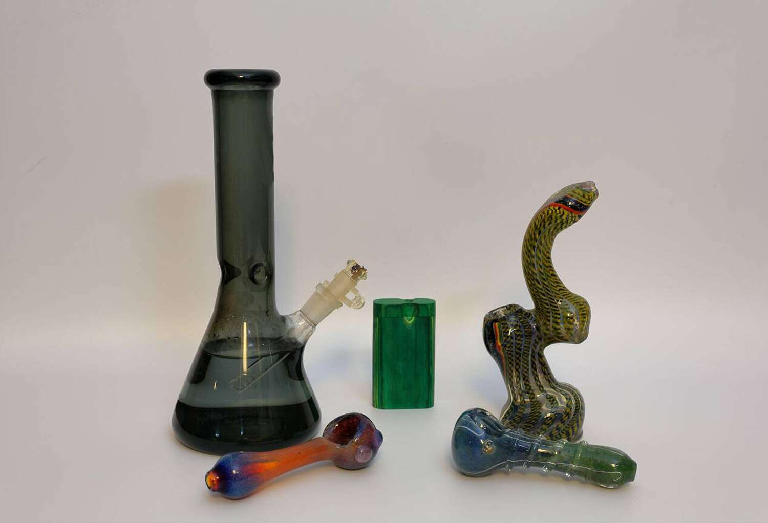 a group of smoking pipes