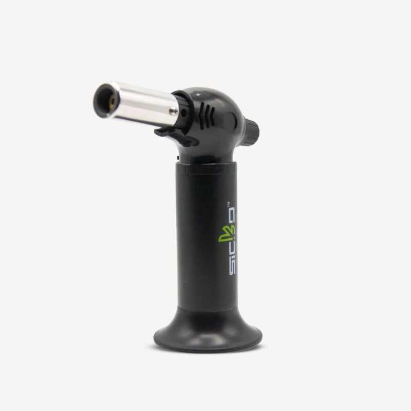 SKT-001 Butane Power Pro-Torch in Red, Blue, Silver, White, and Black – refillable wind-resistant torch lighter with adjustable flame, ideal for culinary, dabbing, and wholesale smoke shop supply.