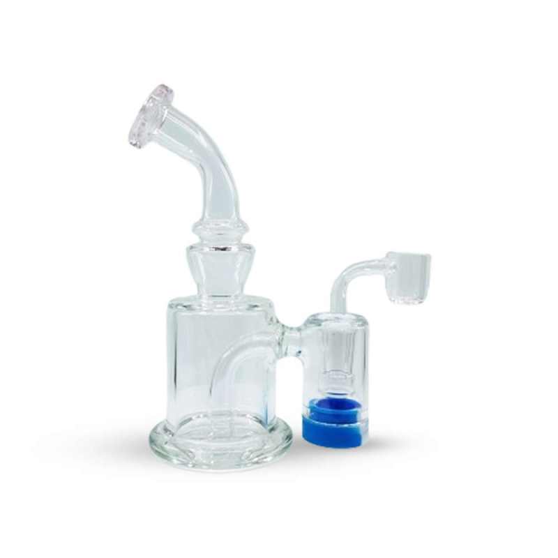 6.5” Clear Dab Rig with Silicone Jar Base