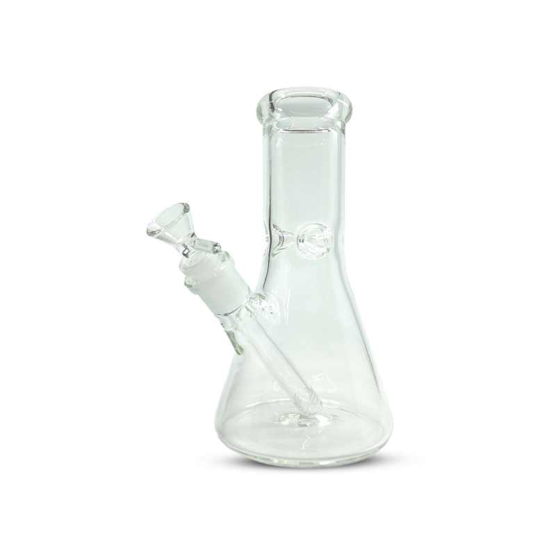 8" Clear Glass Beaker Water Pipe