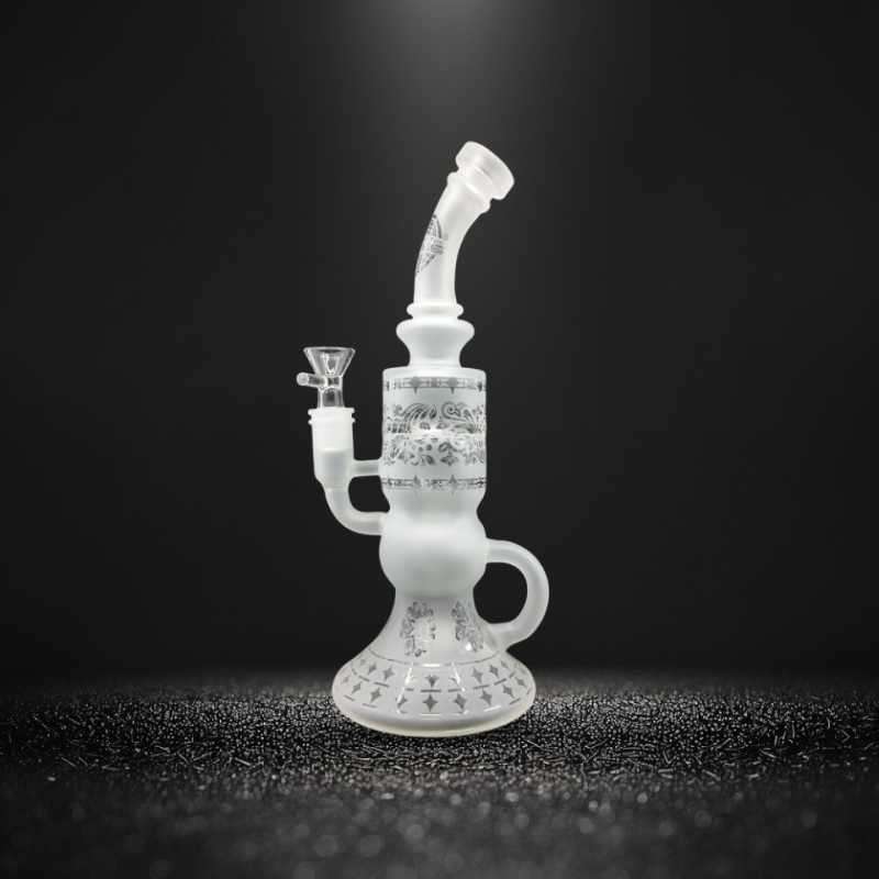 10" Frosted Pattern Dab Rig