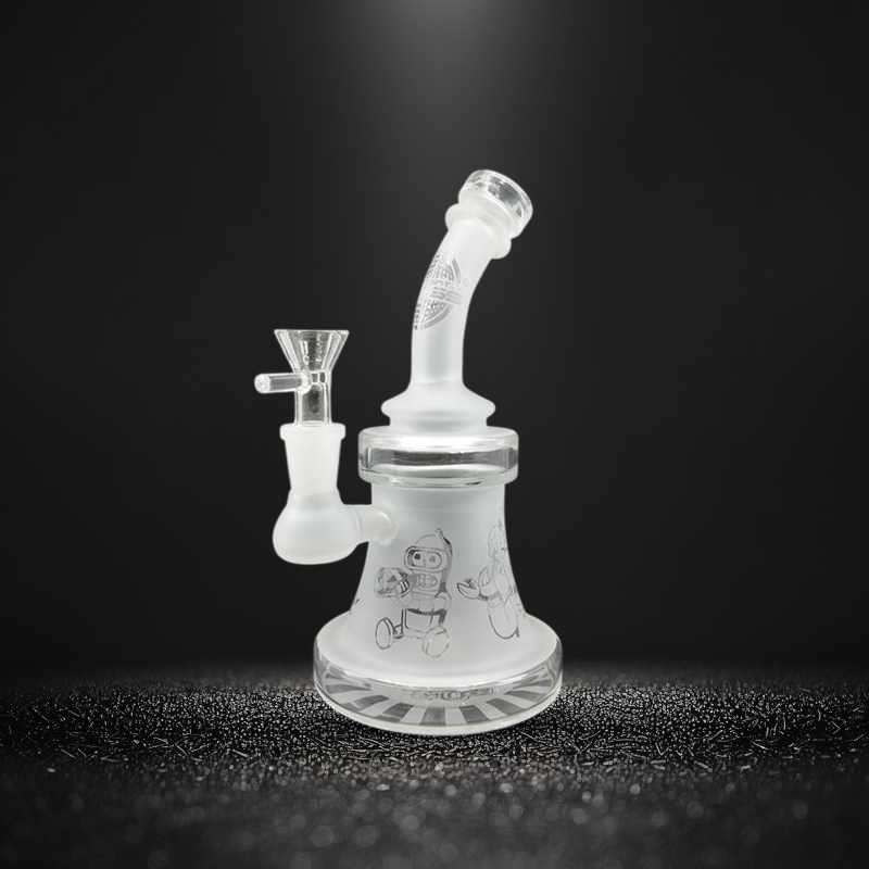 8" Frosted Glass Dab Rig