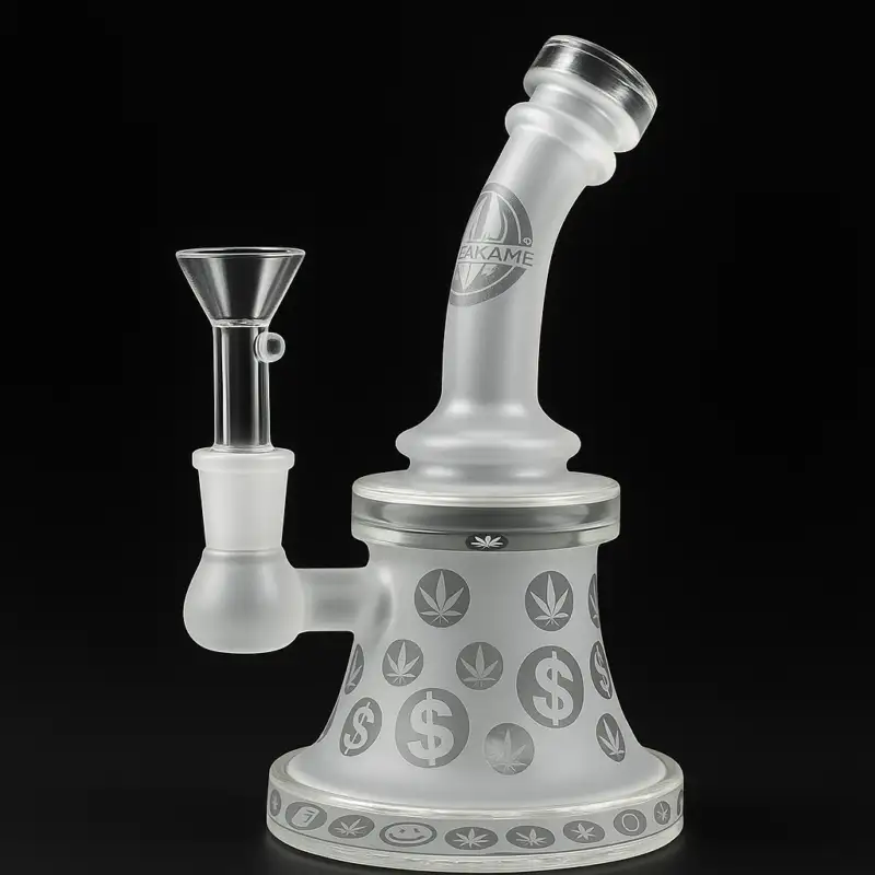 8" Frosted Dab Rig – Currency & Icon Edition